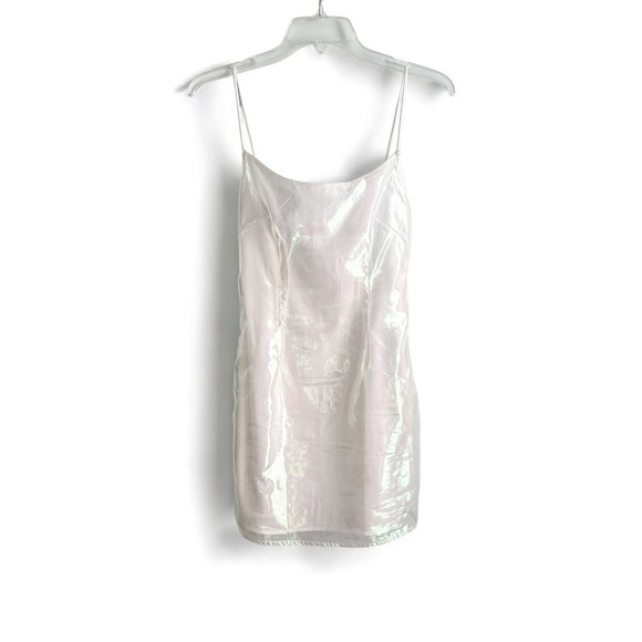 NWT Superdown Revolve Rosalind Iridescent Multicolor Mini Slip Dress in Opal XS - Picture 11 of 12